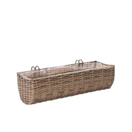 Altankasse i polyrattan med hank L50xB18xH16 cm i natur