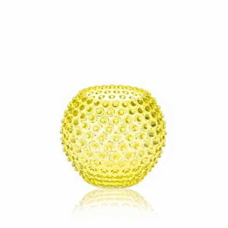 Anna Von Lipa Hobnail Globe vase 18 cm Citron