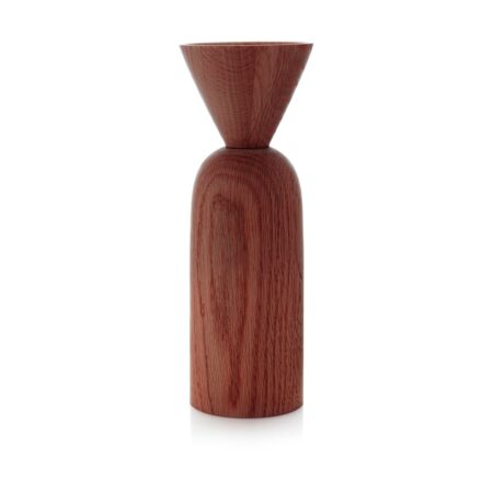 Applicata Shape cone vase Røget eg