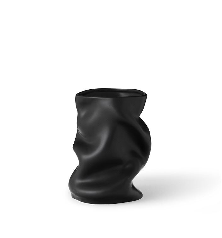 Audo Copenhagen Collapse Vase H: 20 cm - Black Audo Copenhagen Collapse Vase H: 20 cm - Black