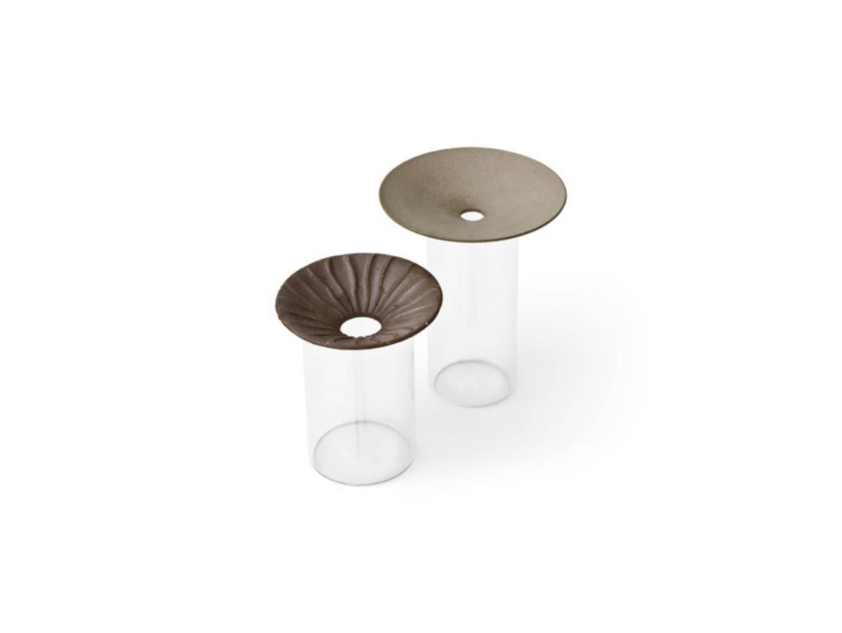 Audo Copenhagen - Cresco Propagation Vase (set of two) - Vase - Brown/Clear - H12/15 x Ø12/10 cm Audo Copenhagen - Cresco Propagation Vase (set of two) - Vase - Brown/Clear - H12/15 x Ø12/10 cm