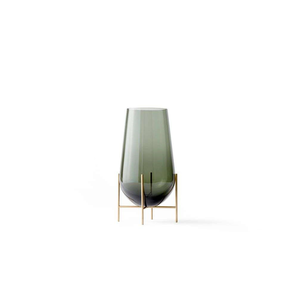 Audo Copenhagen - Echasse Vase Medium Smoke/Brushed Brass Audo Copenhagen - Echasse Vase Medium Smoke/Brushed Brass