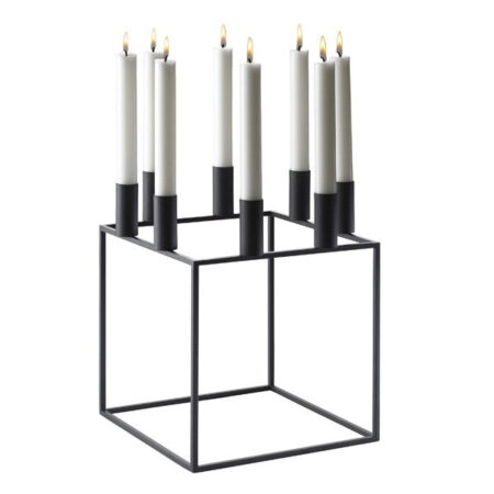 Audo Copenhagen - Kubus 8 lysestage, sort - 23x23 cm.