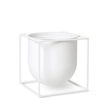 Audo Copenhagen Kubus Flowerpot 23 23x23 cm - Hvid OUTLET