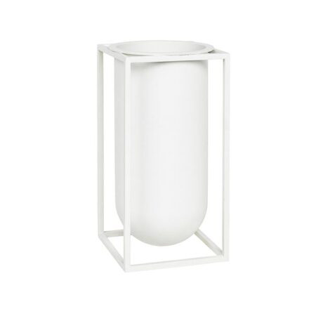 Audo Copenhagen Kubus Lolo Vase H: 24 cm - Hvid