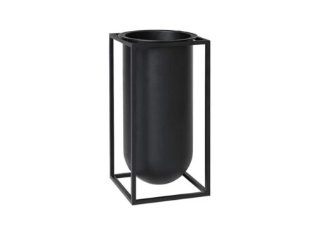 Audo Copenhagen - Kubus Vase - Vase - Lolo Black - 12x12x24 cm