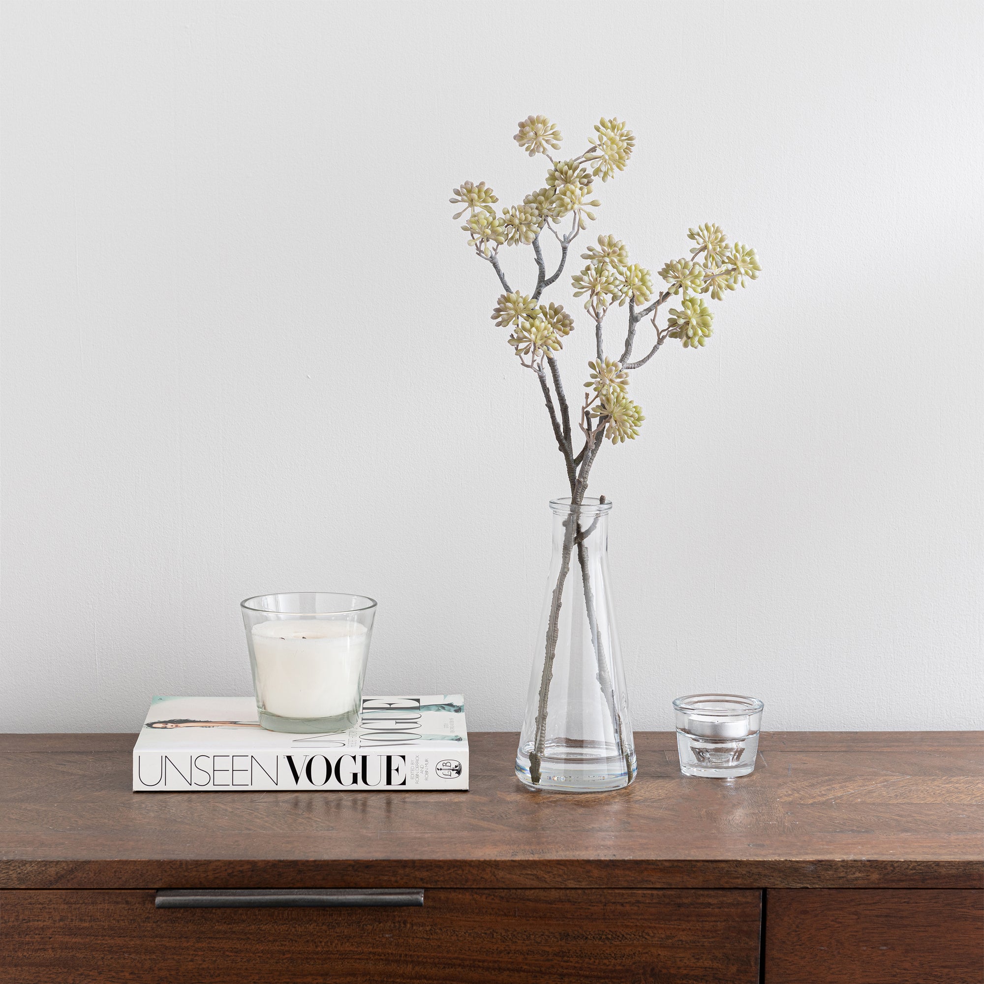 Autumn Elderberry in Glass Vase 42cm Natural Autumn Elderberry in Glass Vase 42cm Natural