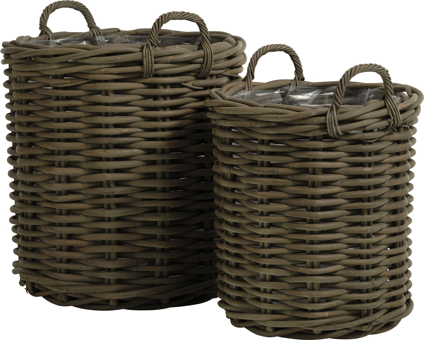 Avignon, Kurve runde - sæt med 2, grå, H70x70 cm, rattan Avignon, Kurve runde - sæt med 2, grå, H70x70 cm, rattan
