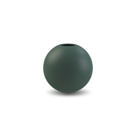 BALL VASE DARK GREEN 8CM