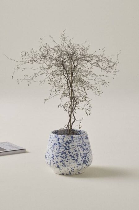 BELLADONNA potteskjuler diameter 18 cm Hvid/blå