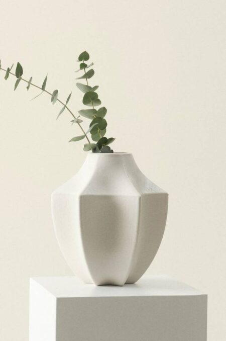 BERIT vase - h⌀jde 27 cm Naturlig hvid
