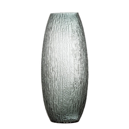 BLOOMINGVILLE Brock vase - grå glas (D22xH50)