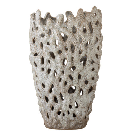 BLOOMINGVILLE Eunice deko vase - hvid stentøj (D22,5xH37)
