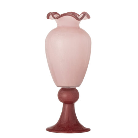 BLOOMINGVILLE Frills vase - rosa glas (D14xH34)