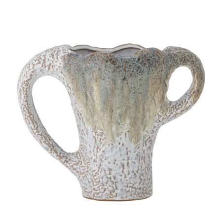 BLOOMINGVILLE Ledger vase - grøn stentøj (H:21)