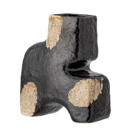 BLOOMINGVILLE Ollia Vase, Sort, Stentøj