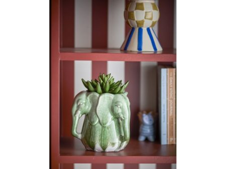 BLOOMINGVILLE Pontus Vase, Grøn, Stentøj