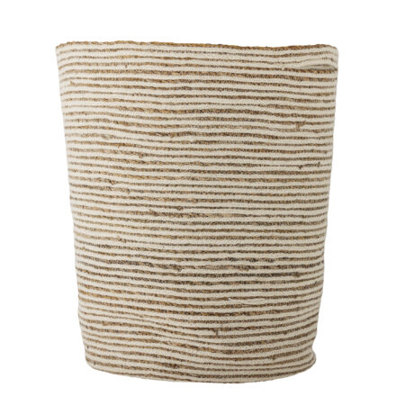 BLOOMINGVILLE Selena Kurv, Hvid, Jute