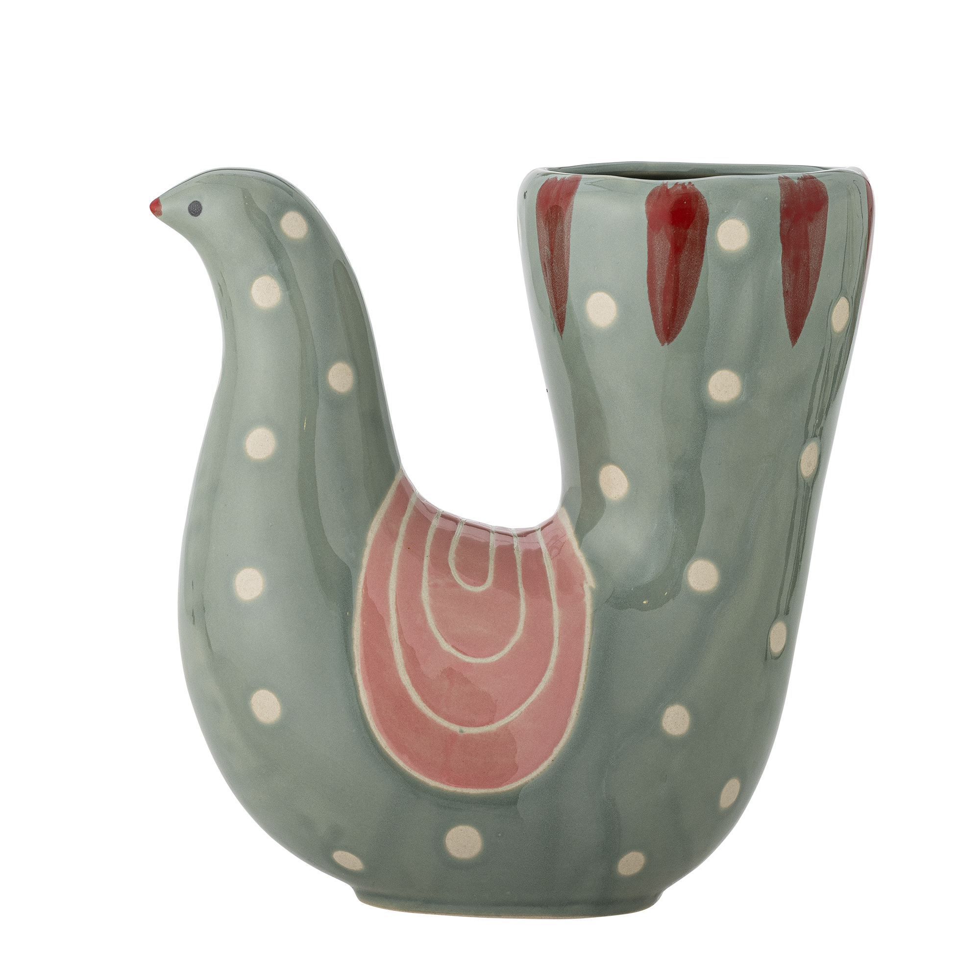 BLOOMINGVILLE Trudy Vase, Grøn, Stentøj BLOOMINGVILLE Trudy Vase, Grøn, Stentøj