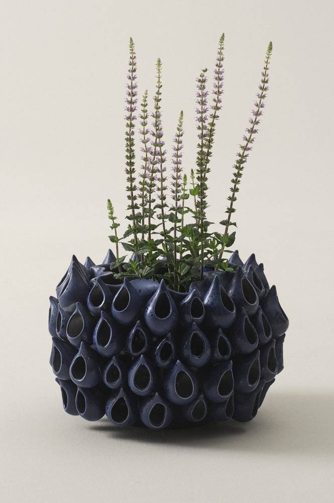 BLOWFISH vase – rund Blå