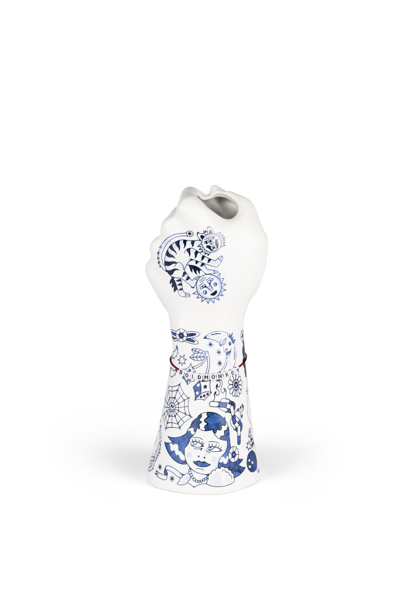 BOLD MONKEY Liberty Matters vase - blå keramik (H:31) BOLD MONKEY Liberty Matters vase - blå keramik (H:31)