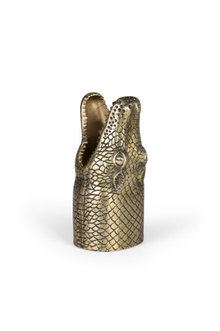 BOLD MONKEY See You Later Alligator vase - guld aluminium (H:35)