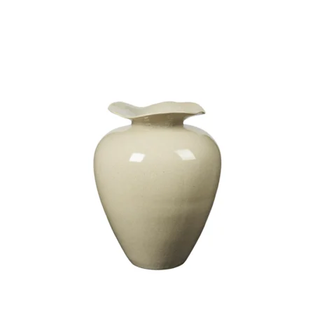 BROSTE COPENHAGEN Florentina vase L - beige stentøj (H:44)