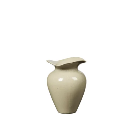BROSTE COPENHAGEN Florentina vase S - beige stentøj (H:22,5)