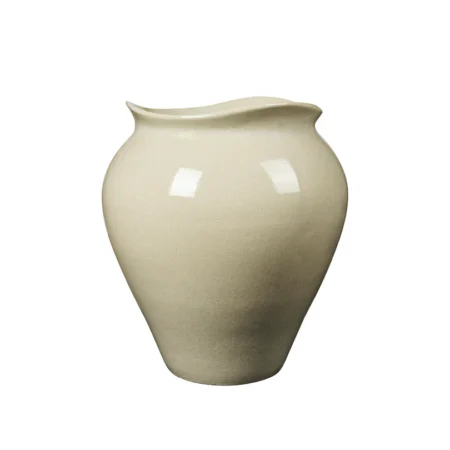 BROSTE COPENHAGEN Florentina vase XL - beige stentøj (H:57)