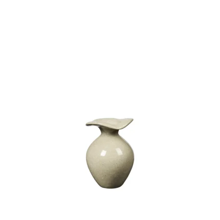 BROSTE COPENHAGEN Florentina vase XS - beige stentøj (H:14)
