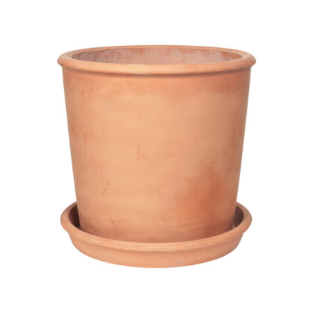 BROSTE COPENHAGEN Rolf urtepotteskjuler, rund - terracotta fibercement (Ø50)