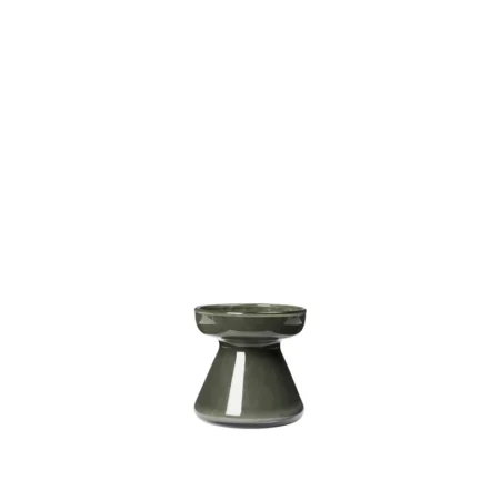 BROSTE COPENHAGEN Solai vase - mørkegrøn glas (H:10)