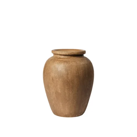 BROSTE COPENHAGEN Uma vase, rund - lysebrun terracotta (H:30)