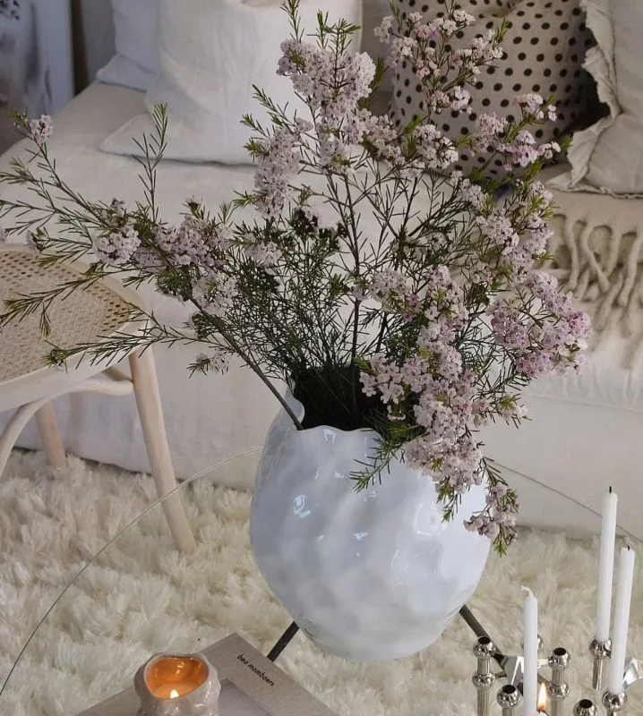 BUBBA vase - højde 31 cm Hvid BUBBA vase - højde 31 cm Hvid