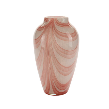 Bahne Interior - Vase med brede striber, koral - H33,5