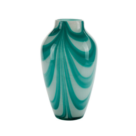 Bahne Interior - Vase med brede striber, turkis - H33,5
