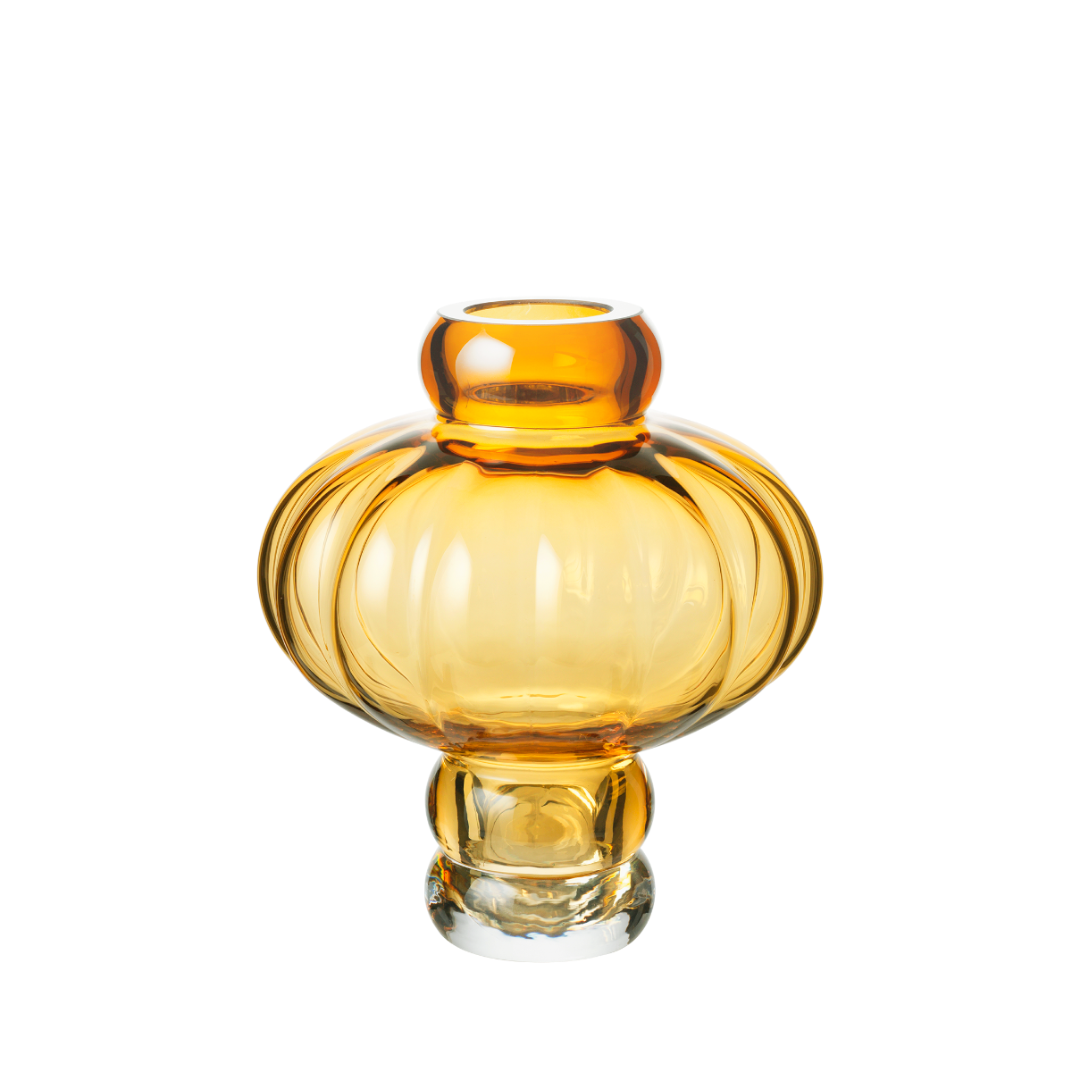 Balloon vase #02, amber - H:20 cm. Balloon vase #02, amber - H:20 cm.