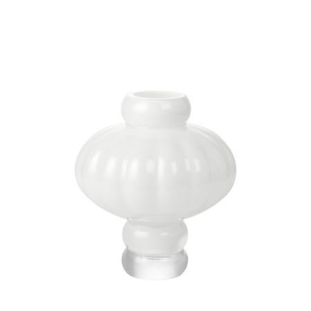 Balloon vase #02, opal white - H:20 cm.