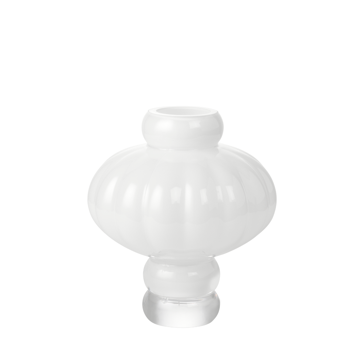 Balloon vase #02, opal white - H:20 cm. Balloon vase #02, opal white - H:20 cm.