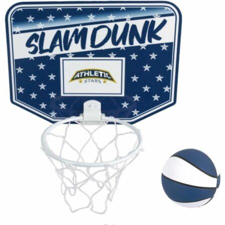 Basketballkurv - blå mini kurv med bold til udespil