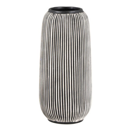 Batalha vase keramik sort, hvid