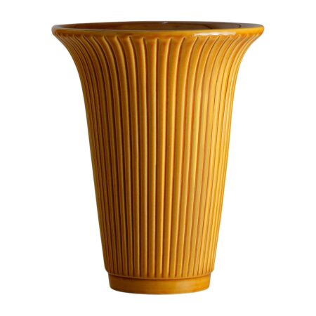 Bergs Potter Daisy vase glaseret Ø12 cm Gul