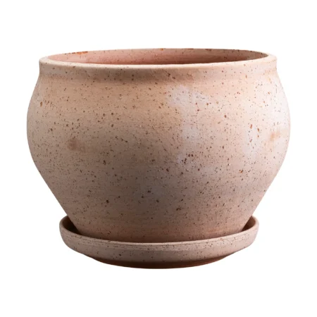 Bergs Potter Delphi krukke med underskål 2 dele Lyserød, Ø24 cm, low