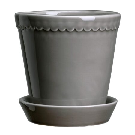 Bergs Potter Helena krukke glaseret Ø18 cm Pearl grey