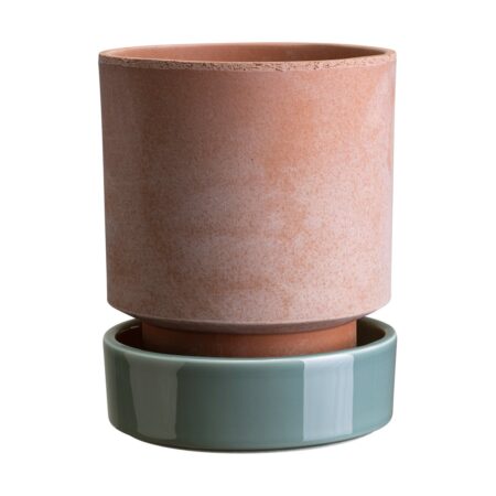 Bergs Potter Hoff krukke Ø14 cm, Raw Rosa-Misty Blue