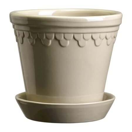 Bergs Potter Københavner blomsterkrukke glaseret Ø18 cm Sand Stone