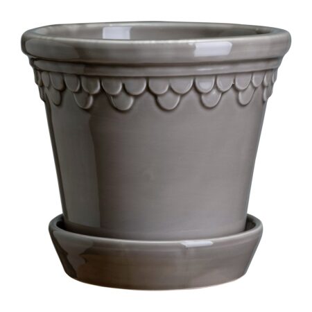 Bergs Potter Københavner krukke glaseret Ø14 cm Grey