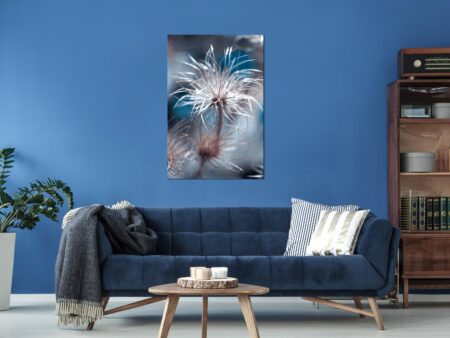 Billede - Plant in Blues (1 Part) Vertical - 80 x 120 cm - Standard