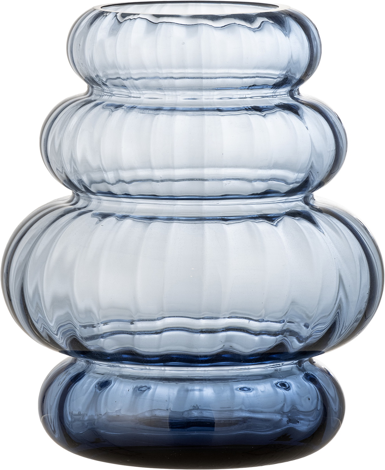 Bing Vase, Blå, Glas Bing Vase, Blå, Glas