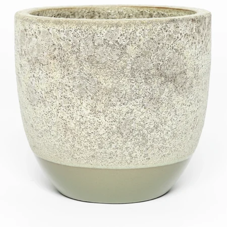 Bisgård skjuler Ø19xH18 cm i creme/grøn glaseret keramik